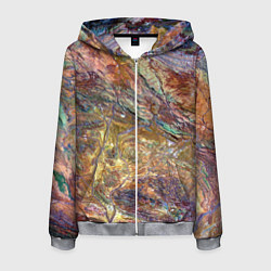 Толстовка 3D на молнии мужская Горная порода возраст которых превышает 3,6 миллиа, цвет: 3D-меланж