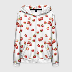 Мужская толстовка на молнии Клубничка, паттерн