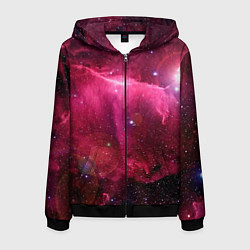 Мужская толстовка на молнии Рубиновая туманность