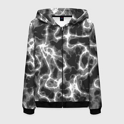 Толстовка 3D на молнии мужская Дымные корни, цвет: 3D-черный