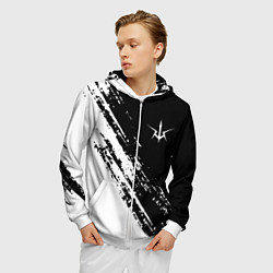 Толстовка 3D на молнии мужская Code geass краска, цвет: 3D-белый — фото 2