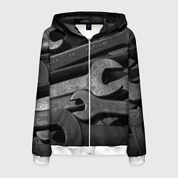 Мужская толстовка на молнии Композиция из гаечных ключей