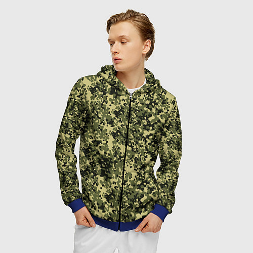 Мужская толстовка на молнии Камуфляж Flecktarn Jeitai / 3D-Синий – фото 3