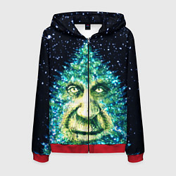 Толстовка 3D на молнии мужская Мудрое Новогоднее Дерево, цвет: 3D-красный