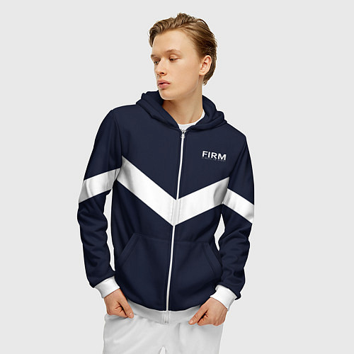 Мужская толстовка на молнии Always in sports - FIRM / 3D-Белый – фото 3