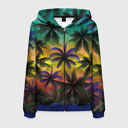 Мужская толстовка на молнии Кроны пальм, Багамы