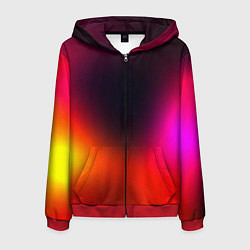 Толстовка 3D на молнии мужская Абстрактная текстура, цвет: 3D-красный