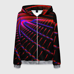 Мужская толстовка на молнии Geometry neon texture