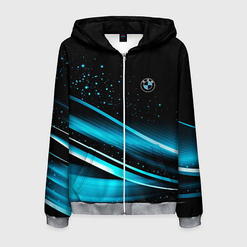 Мужская толстовка на молнии BMW sign / 3D-Меланж – фото 1