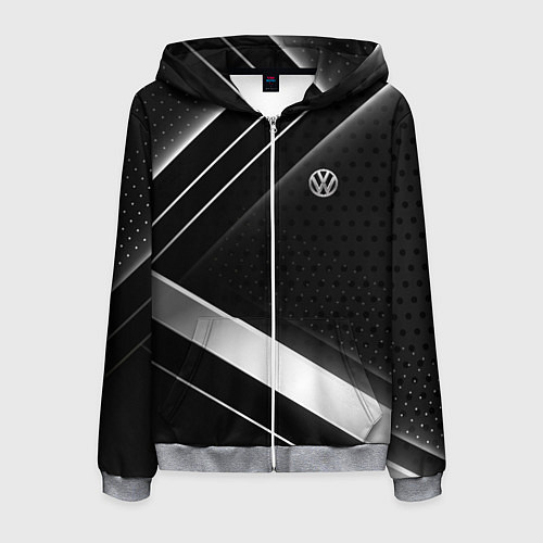 Мужская толстовка на молнии Volkswagen sign / 3D-Меланж – фото 1