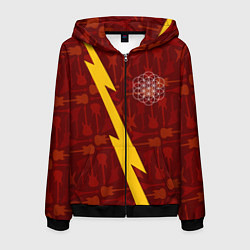 Мужская толстовка на молнии Coldplay гитары и молния