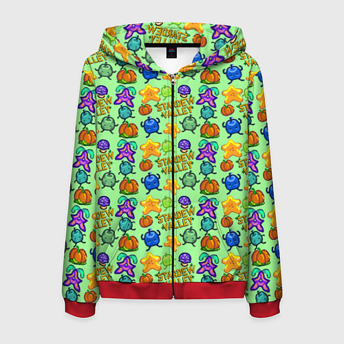 Мужская толстовка на молнии Джунимо из Стардью / 3D-Красный – фото 1