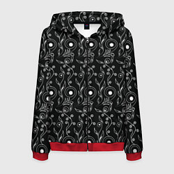 Мужская толстовка на молнии Black style pattern