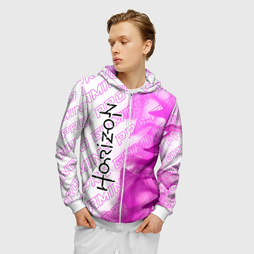 Мужская толстовка на молнии Horizon pro gaming: по-вертикали / 3D-Белый – фото 3