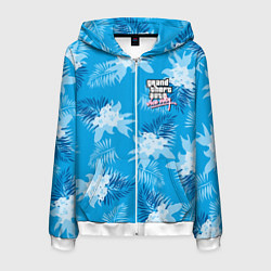 Мужская толстовка на молнии Цветочный паттерн - GTA vice city