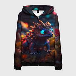 Мужская толстовка на молнии Дракончик и осень