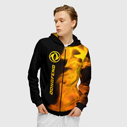 Толстовка 3D на молнии мужская Dongfeng - gold gradient: по-вертикали, цвет: 3D-черный — фото 2