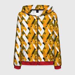 Мужская толстовка на молнии White and yellow shapes