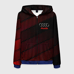 Толстовка 3D на молнии мужская Audi sportdot, цвет: 3D-синий
