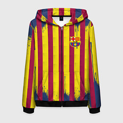 Мужская толстовка на молнии Полосатые цвета футбольного клуба Барселона