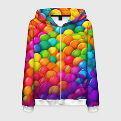 Мужская толстовка на молнии Радужные пупырки