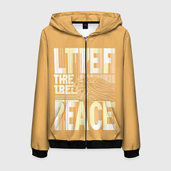 Мужская толстовка на молнии Let there be peace