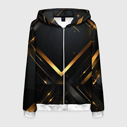 Мужская толстовка на молнии Gold luxury black abstract