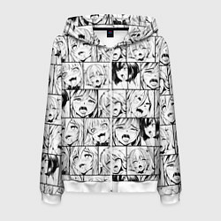 Мужская толстовка на молнии Ahegao pattern