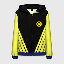 Мужская толстовка на молнии Borussia geometry yellow