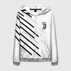 Толстовка 3D на молнии мужская Juventus sport geometry, цвет: 3D-меланж