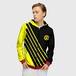 Толстовка 3D на молнии мужская Borussia sport line uniform, цвет: 3D-красный — фото 2