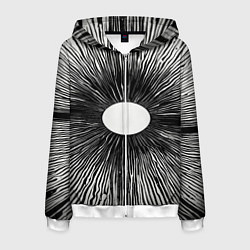 Толстовка 3D на молнии мужская Поглощение, цвет: 3D-белый