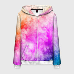 Мужская толстовка на молнии Colorful smoke 1