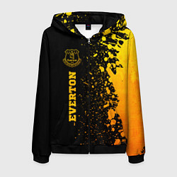 Толстовка 3D на молнии мужская Everton - gold gradient по-вертикали, цвет: 3D-черный