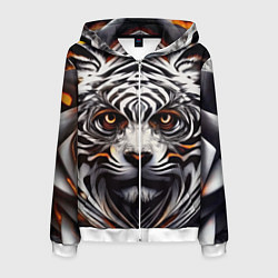 Мужская толстовка на молнии Абстракция: тигр