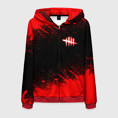 Мужская толстовка на молнии Dead by daylight огненный / 3D-Красный – фото 1