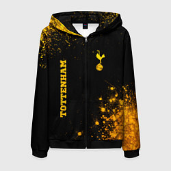 Мужская толстовка на молнии Tottenham - gold gradient вертикально