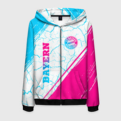 Мужская толстовка на молнии Bayern neon gradient style вертикально