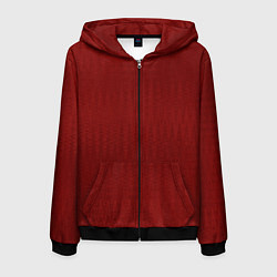 Мужская толстовка на молнии Тёмно-красный текстурированный однотонный