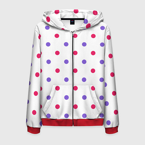 Мужская толстовка на молнии Шикарный узор / 3D-Красный – фото 1