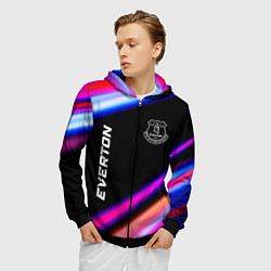 Толстовка 3D на молнии мужская Everton speed game lights, цвет: 3D-черный — фото 2