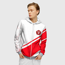 Толстовка 3D на молнии мужская СССР спортивный стиль и знак качества, цвет: 3D-меланж — фото 2