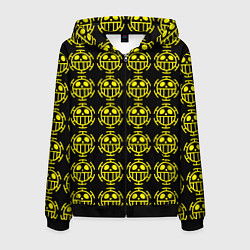 Толстовка 3D на молнии мужская One piece pirate king pattern, цвет: 3D-черный