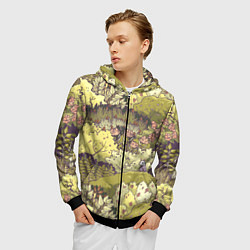 Толстовка 3D на молнии мужская Найди опоссума, цвет: 3D-черный — фото 2