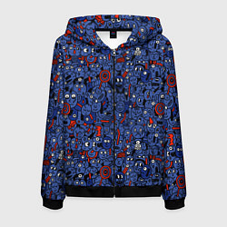 Мужская толстовка на молнии Человечки панки