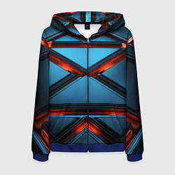 Мужская толстовка на молнии Абстрактные треугольные плиты со светом