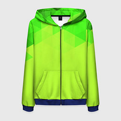 Мужская толстовка на молнии Кислотная геометрия лайм