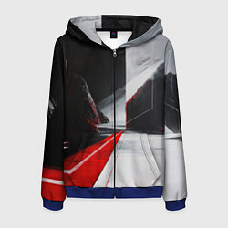Толстовка 3D на молнии мужская Футуристичный пейзаж в стиле авангард, цвет: 3D-синий