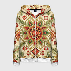 Мужская толстовка на молнии Стиль советского ковра узоры и орнамент