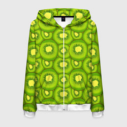 Мужская толстовка на молнии Киви цветной паттерн